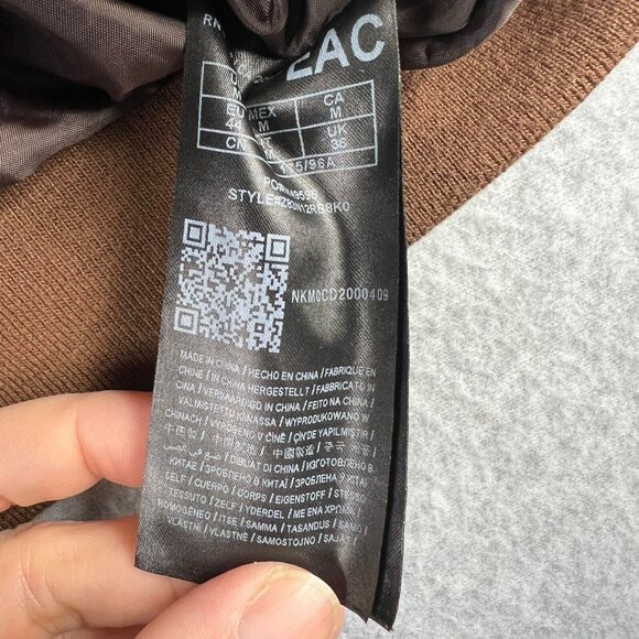 G by Guess Mens Tracksuit Jacket Size Medium Brown‎ Velour Full Zip Pockets - Picture 6 of 9